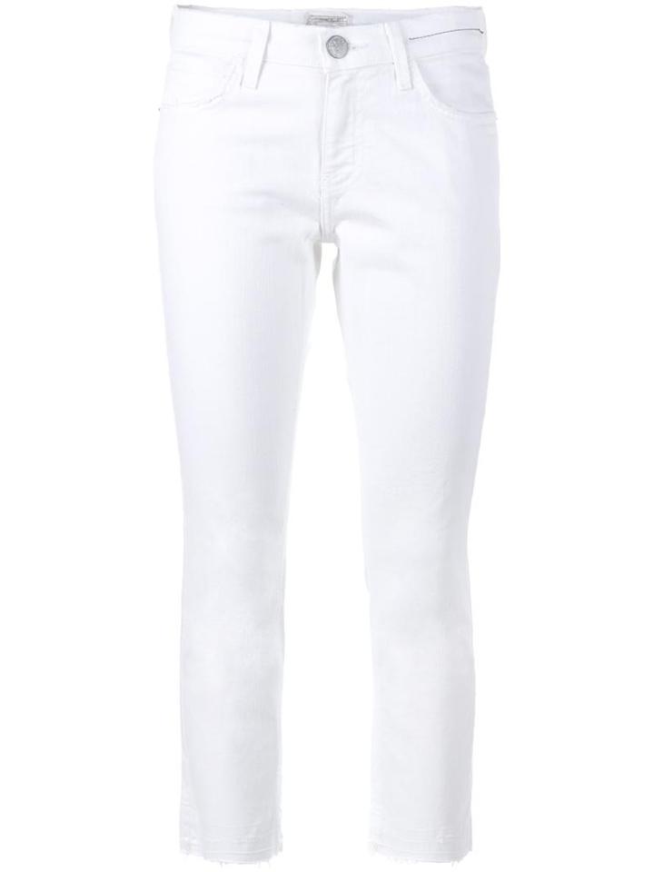 Current/elliott Straight Leg Jeans, Women's, Size: 26, White, Cotton