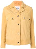 Stand Fitted Shirt Jacket - Yellow