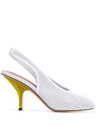 Marni Contrasting Heel Pumps - White