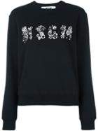 Msgm Appliqué Logo Sweatshirt, Women's, Size: Large, Black, Cotton