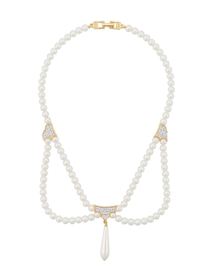 Susan Caplan Vintage '1980s Edwardian Revival Necklace - Gold