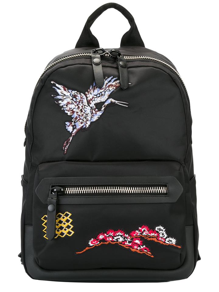 Lanvin Embroidered Bird Backpack - Black