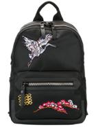 Lanvin Embroidered Bird Backpack - Black