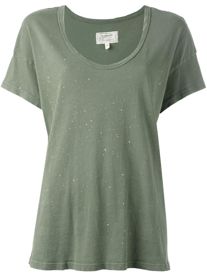 Current/elliott Slouchy Scoop T-shirt, Women's, Size: Ii, Green, Cotton