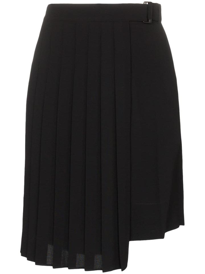 Juun.j Pleated Apron Skirt - Black