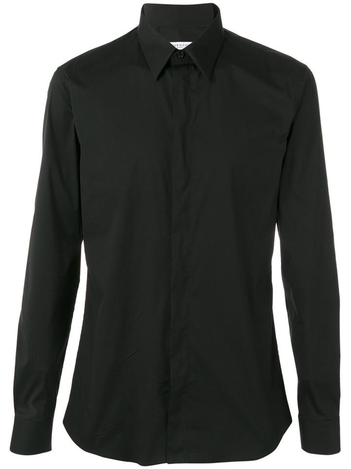 Givenchy Button-up Shirt, Men's, Size: 39, Black, Cotton/polyamide/spandex/elastane