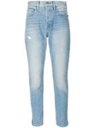 Frame Denim - Stonewashed Cropped Jeans - Women - Cotton - 26, Blue, Cotton