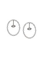 Maha Lozi 18kt White Gold Rolling Stones Earrings
