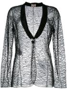 Armani Collezioni - Embellished Blazer - Women - Polyamide/polyester/plastic/glass - 46, Black, Polyamide/polyester/plastic/glass