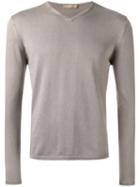 Cruciani V Neck Sweatshirt, Men's, Size: 58, Brown, Cotton