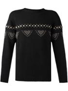 Laneus Embellished Jumper, Men's, Size: 46, Black, Polyamide/viscose/aluminium/wool