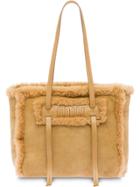 Miu Miu Shearling Tote Bag - Brown