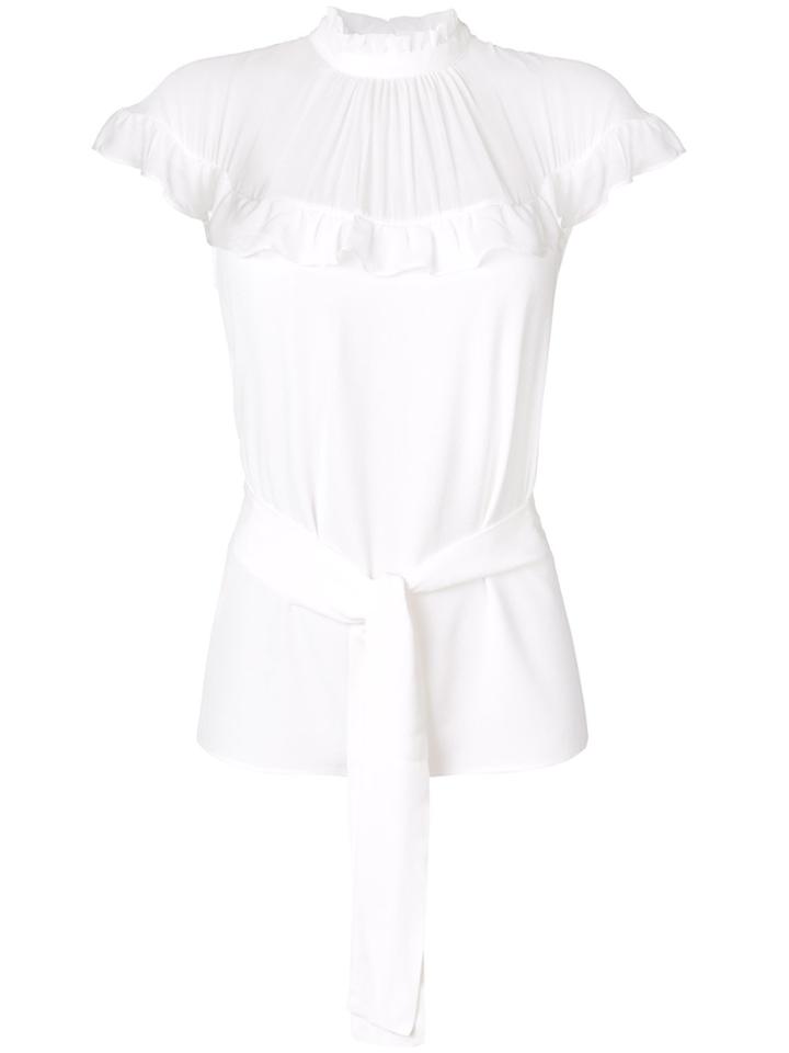 Pinko Calendario Mock Neck Blouse - White