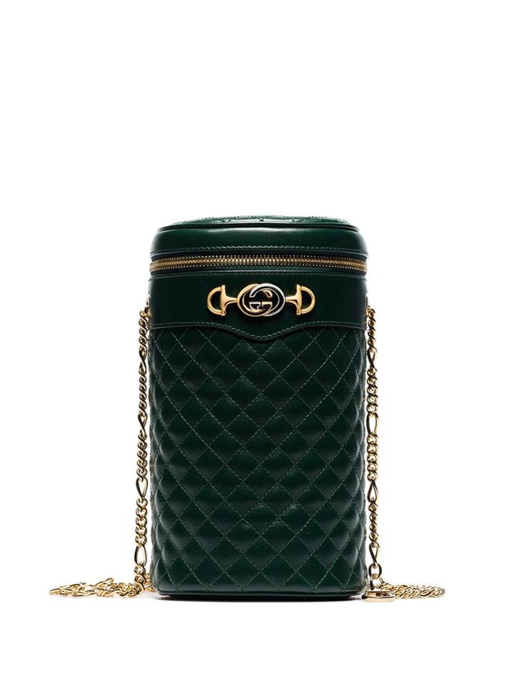 Gucci Cylindrical Quilted Belt Bag - Green