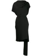 Poiret Deconstructed Tie Waist Dress - Black