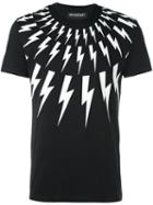 Neil Barrett 'thunder' T-shirt, Men's, Size: Xl, Black, Cotton
