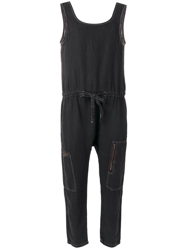 Current/elliott Cargo Drawstring Jumpsuit - Black