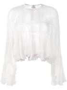 Philosophy Di Lorenzo Serafini Semi-sheer Pleated Blouse