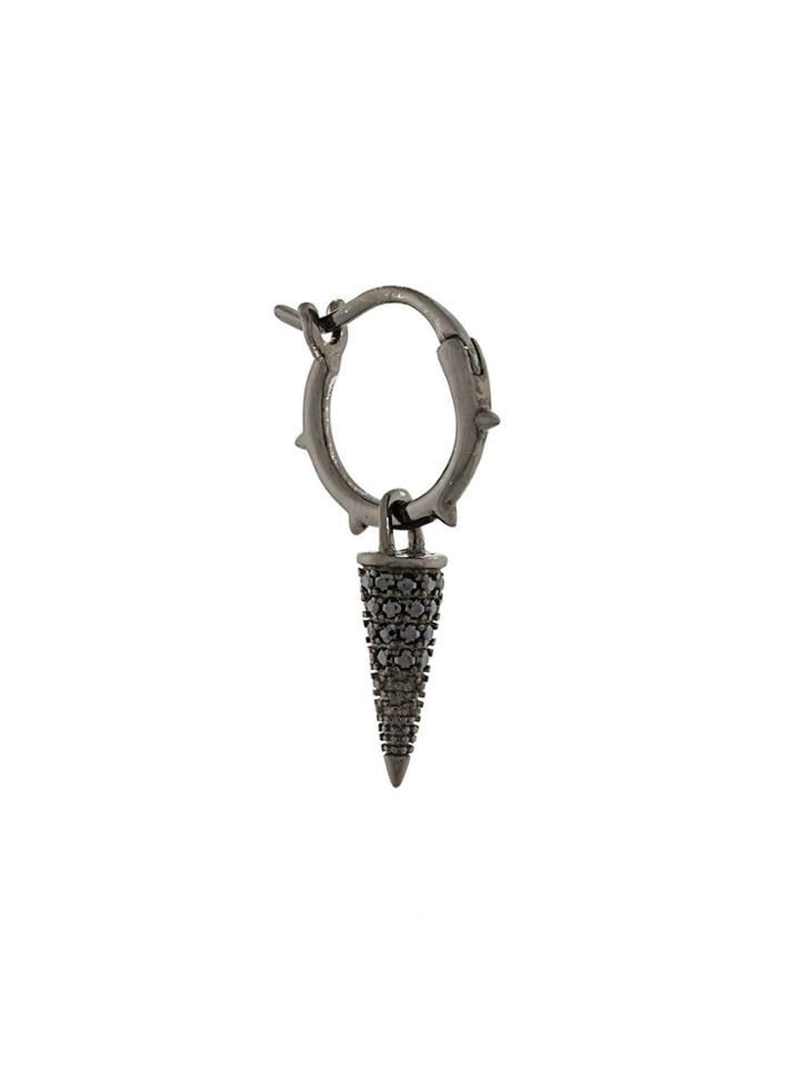 Federica Tosi Embellished Thorn Drop Earring - Metallic