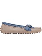 Fendi Embellished Slip-on Moccasins - Grey