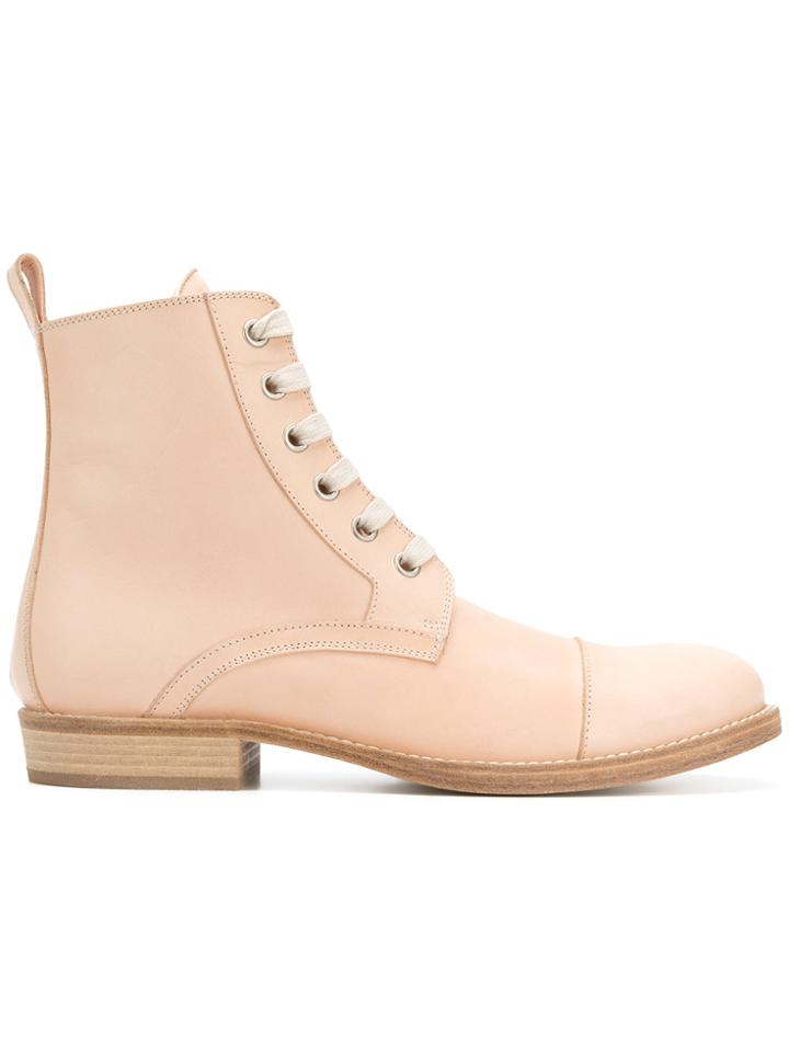 Ann Demeulemeester Lace-up Ankle Boots - Yellow & Orange