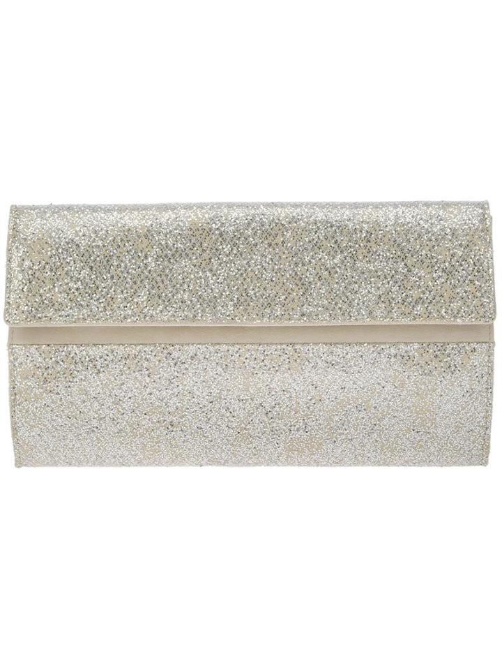 Maison Margiela Metallic (grey) Clutch, Women's, Suede/cotton/polyester