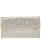 Maison Margiela Metallic (grey) Clutch, Women's, Suede/cotton/polyester