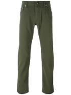 Jacob Cohen Straight-leg Jeans, Men's, Size: 37, Green, Cotton/spandex/elastane