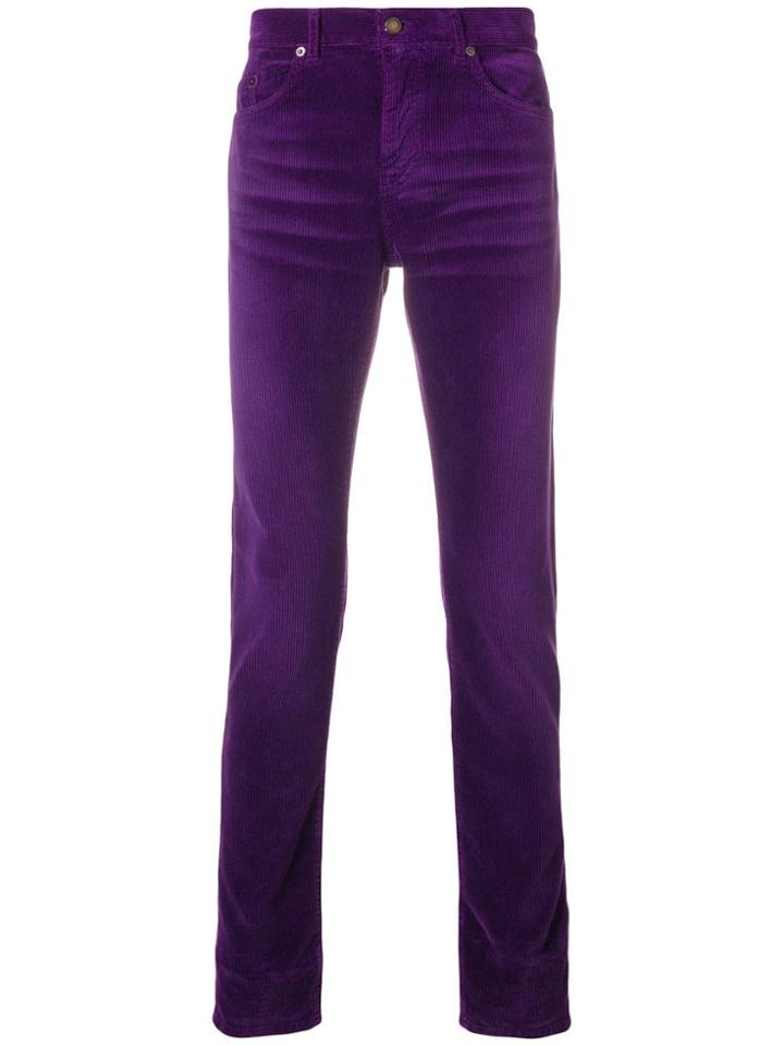 Saint Laurent Straight-leg Jeans - Purple