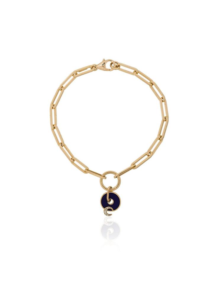Foundrae Blue And Yellow Gold Karma Diamond Bracelet