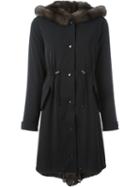 Liska Drawstring Coat, Women's, Size: Medium, Black, Sable