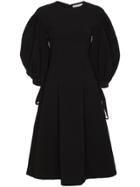 Rejina Pyo Longsleeved Knee Length Voluminous Dress - Black
