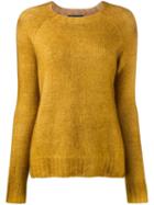 Aragona Crew-neck Knit Sweater - Yellow