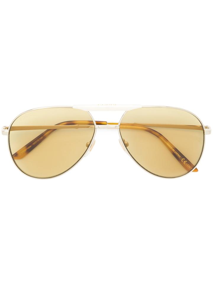 Gucci Eyewear Classic Aviator Sunglasses - Metallic