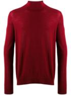 Pringle Of Scotland Mock-neck Knit Sweater - Red