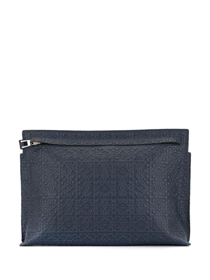Loewe T Anagram Clutch Bag - Blue