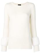 Simonetta Ravizza Panelled Sleeve Sweater - White