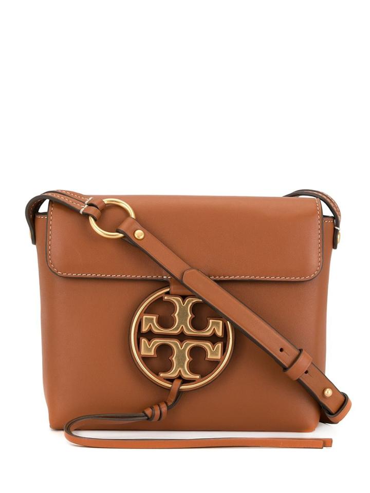 Tory Burch Miller Metal-logo Crossbody Bag - Brown