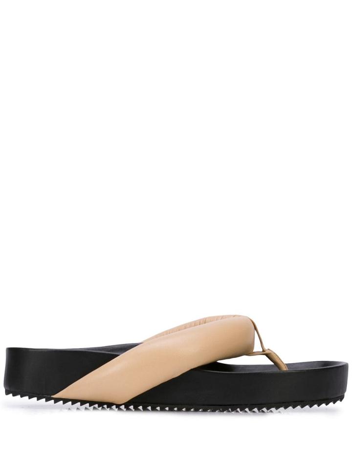 Jil Sander Padded Strap Sandals - Brown
