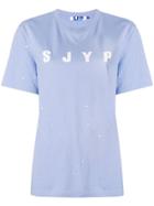 Sjyp Painted Logo T-shirt - Blue