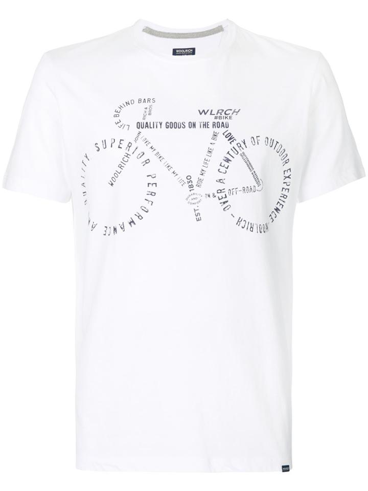 Woolrich Bicycle Typography T-shirt - White