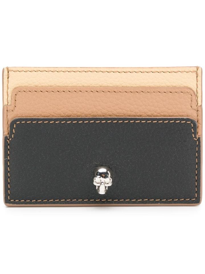 Alexander Mcqueen Stitched Detail Card Holder - Black