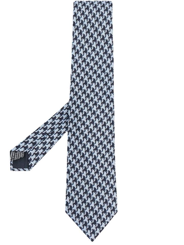 Tom Ford Houndstooth Tie - Blue