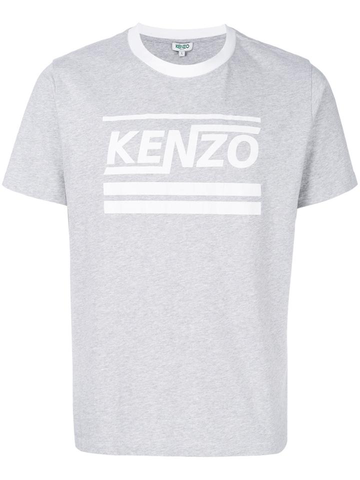 Kenzo Logo Print T Shirt - Grey