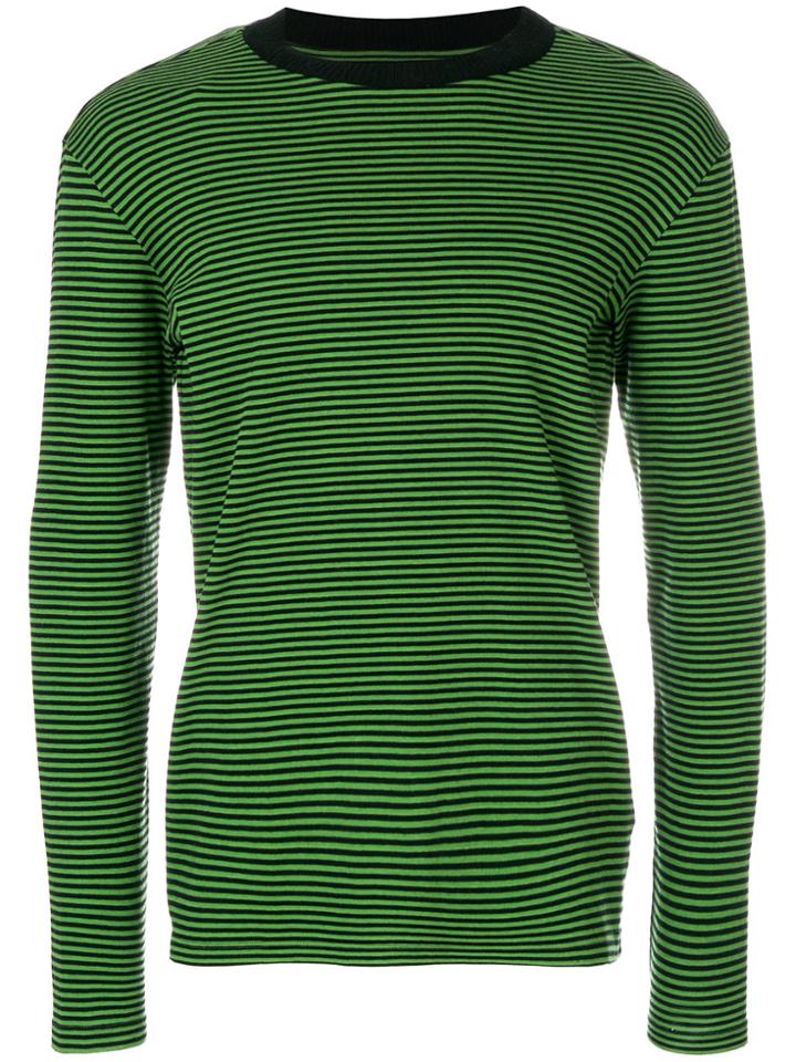 Maison Margiela Striped Casual Sweatshirt - Green