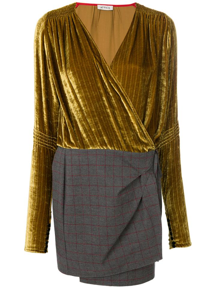 Attico Chenille Alexa Dress - Yellow & Orange