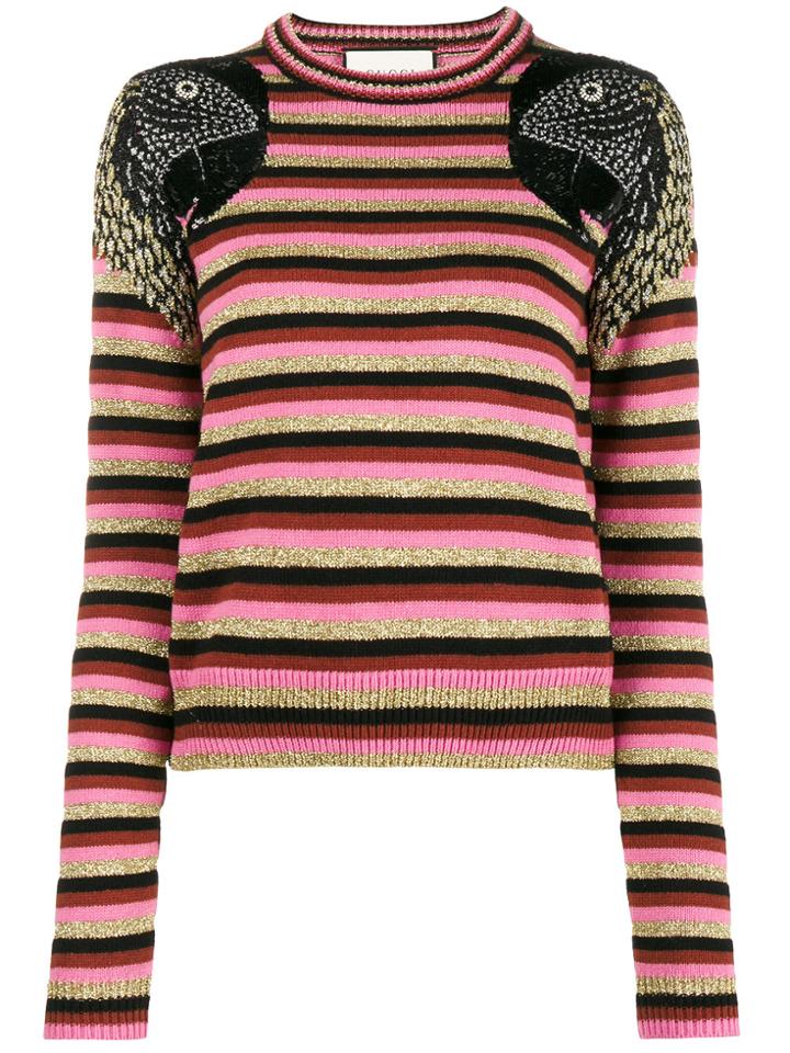 Gucci Parrot Striped Jumper - Multicolour