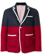 Thom Browne Quilted Down-filled Bicolor Sport Coat - Blue