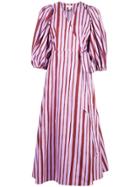 Beaufille Striped Wrap-style Dress - Purple