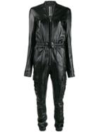 Rick Owens Long-sleeve Fitted Jumpsuit - Black